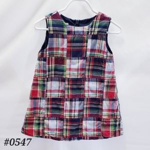 Talbots Kids plaid squares dress 18Mths